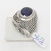 Ring 925 Sterling Silver Blue Onyx Gem Stone Filigree Handmade Women Men E206